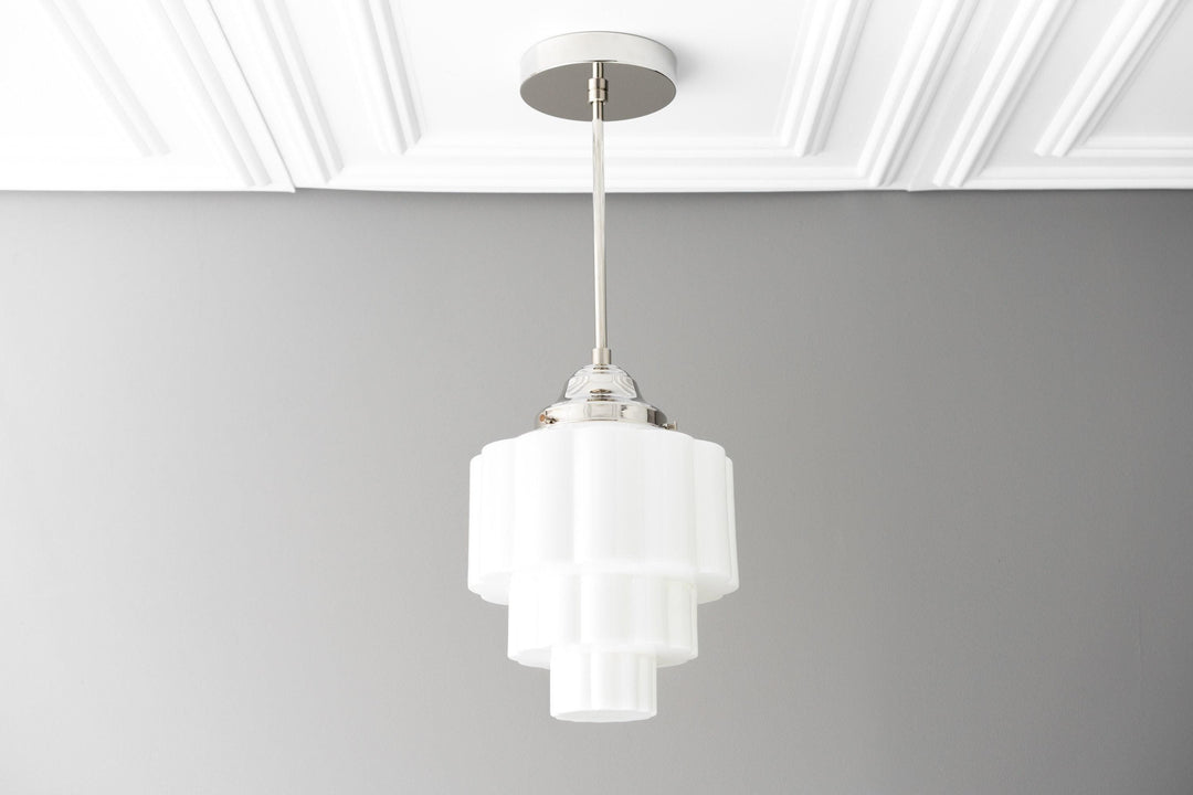 Geotower glazen hanglamp - elegante woningverlichting