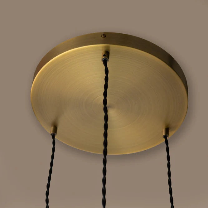 Aridia Klastra Lampa Wisząca z Liści Palmowych Artystyczna Szklana Lampa Wisząca do Korytarza, Kuchni i Salonu