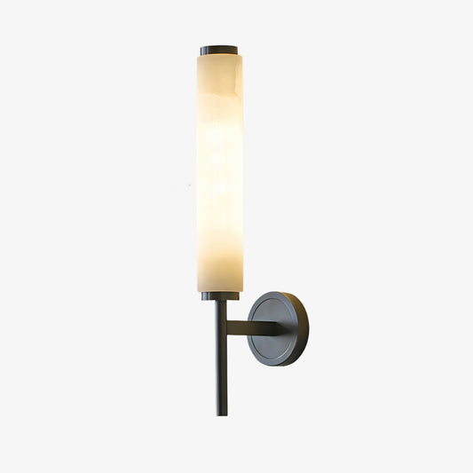 Luxellea Wall Lamp Slim Rod Round Plate Lighting Minimalist Modern Style for Any Room