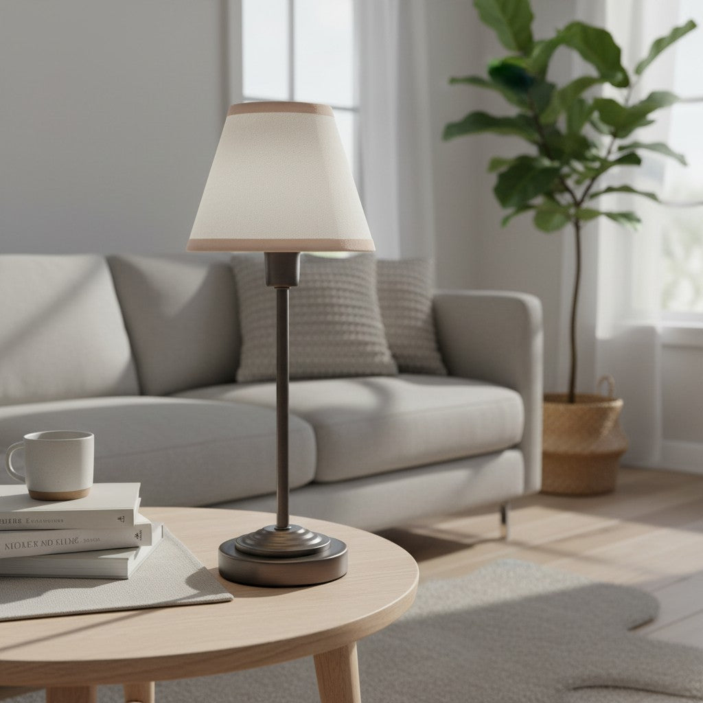 Bronzuno Textuurstof Bureaulamp – Moderne Metalen Voetverlichting voor Kantoren of Lounges