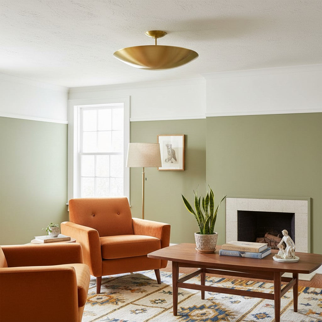 Plafonnier encastré Plara - Luminaire de plafond en métal en forme de dôme arrondi et minimaliste pour couloir