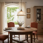 Charger l’image dans la visionneuse de la galerie, Suspension en verre côtelé TF Vintora – Finition métallique élégante pour cuisines, salles à manger et couloirs