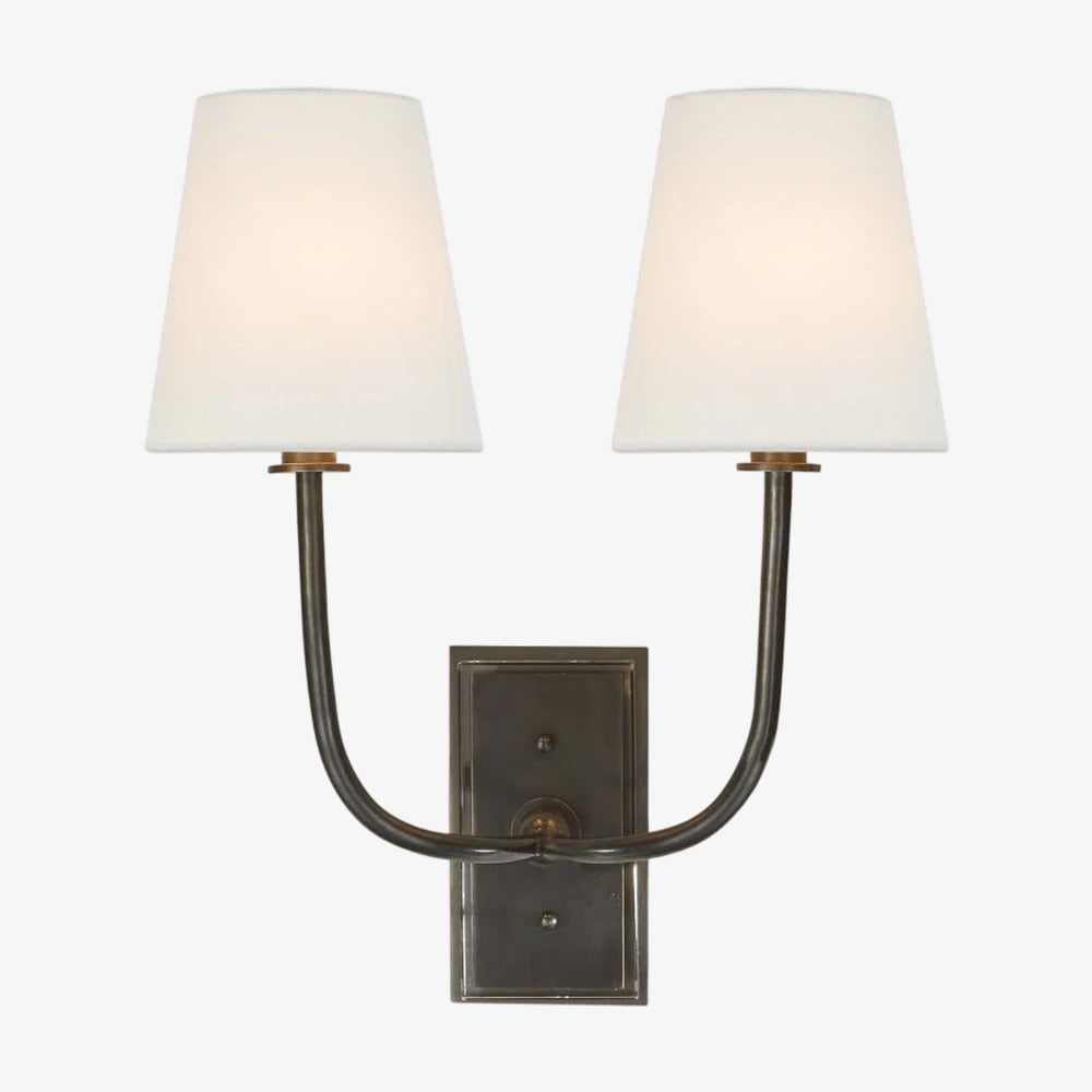 VistaGlow Industrial Metal Wall Lamp - Modern Double Sconce