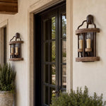 Carica l'immagine nella visualizzazione Galleria, Rustic wall sconce installed beside a doorway