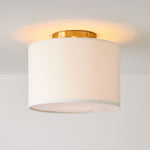 Load image into Gallery viewer, Jelvane Drum Flush Mount with Fabric Shade
