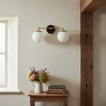 Load image into Gallery viewer, Glorica Glass Wall Sconce - Modern Vintage Vanity Light Fixture
