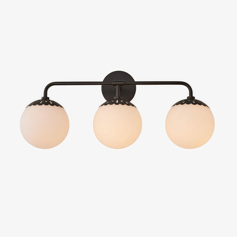 Vinbrea Lampada da Parete con Globo di Vetro - Luce Minimalista con Braccio Curvo per Soggiorno