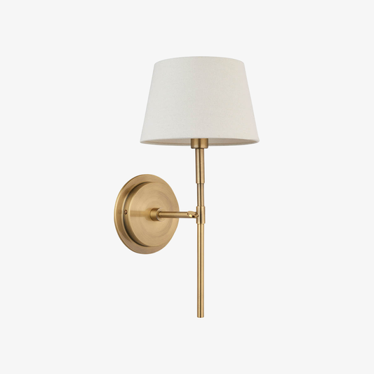 Luz de Pared Cremaris de Metal con Pantalla de Tela - Aplique Atemporal para Iluminación Interior