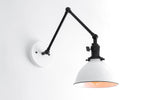Load image into Gallery viewer, Conique Metal Vintage Industrial Swing Arm Wall Lamp - Adjustable Dome Shade for Study
