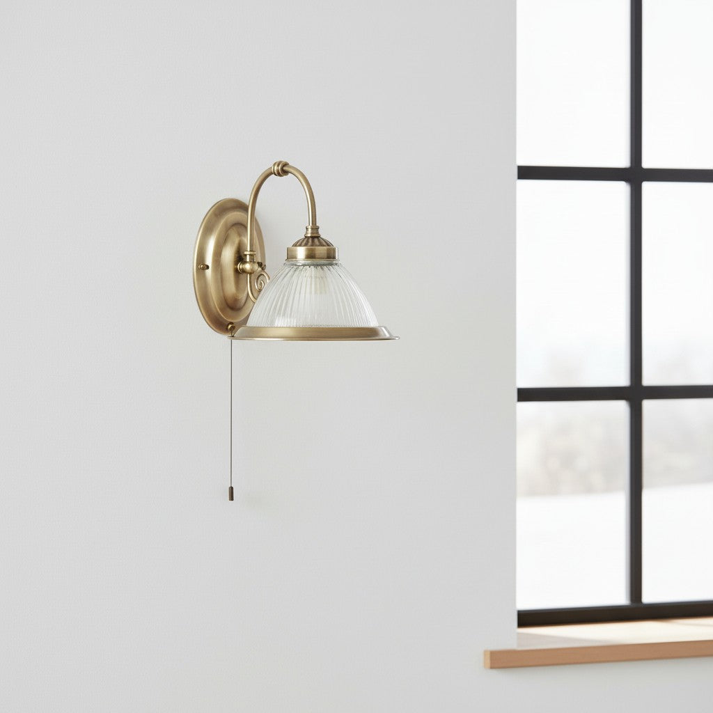 TF Vintora Ribbelglas Wandlamp - Industriële Belvorm voor Eetkamer en Gang