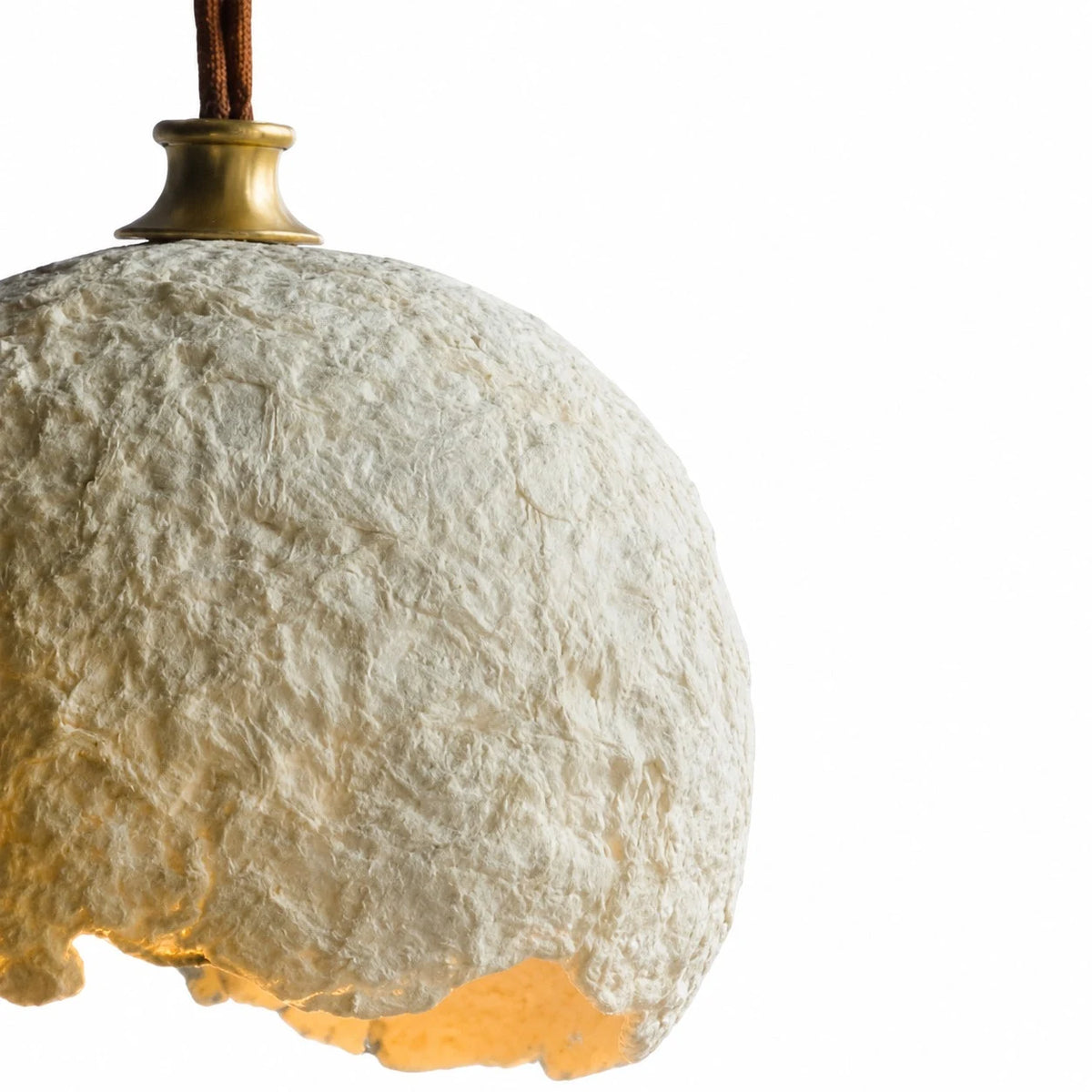 Paper pendant light detail