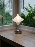 Load image into Gallery viewer, Art Deco Star Table Lamp - Frosted Glass Light for Modern Bedrooms - Astris Lyra
