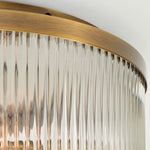 Load image into Gallery viewer, Bravira Flush Mount Ceiling Light - Ribbed &amp; Bubbled Glass Metal Light
