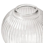 Cargar imagen en el visor de la Galería, Close detail of ribbed clear glass shade opening