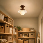 Afbeelding laden in galerijweergave, Vintage metalen plafondlamp