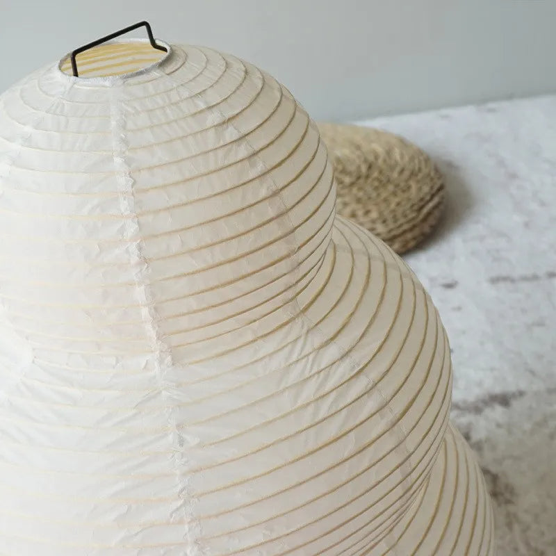 Japanische Wabi Sabi weiße Reispapier Tischlampe