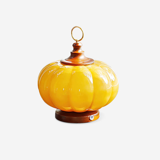 Lámpara de mesa de vidrio Pumpkin