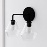 Load image into Gallery viewer, Merin Multi Head Dressing Table Wall Lamp - Metal And Glass Sculptural Lamp
