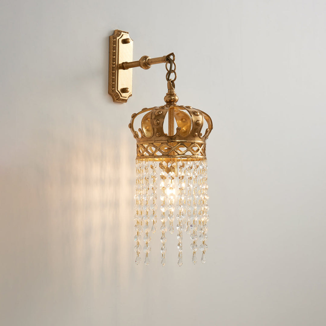Lampe murale couronne en laiton Timon