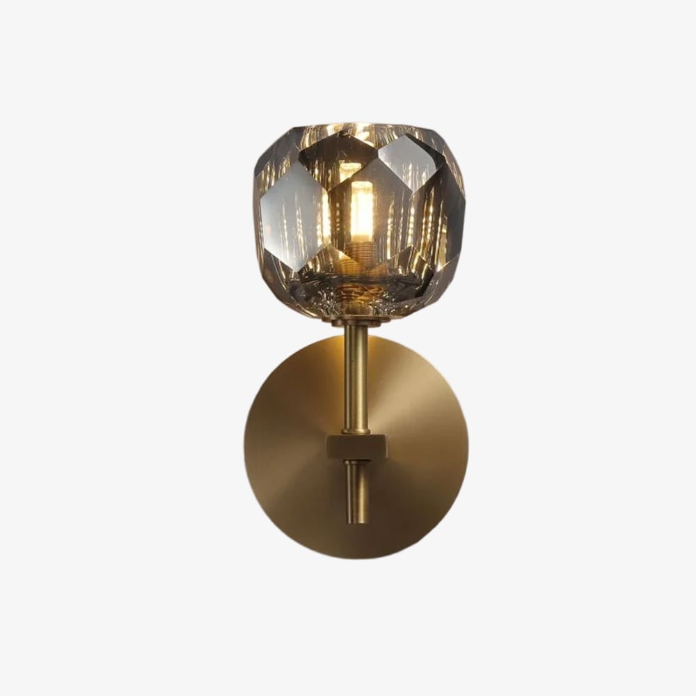 Luxury Crystal Wall Sconce - Brass Frame Modern Wall Light