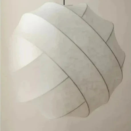 Lampada a Sospensione a Sfera in Seta Wabi Sabi Japandi