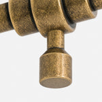 Afbeelding laden in galerijweergave, Antique brass mounting post and base connection detail
