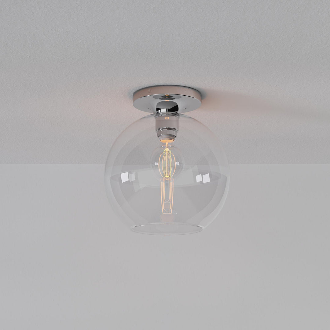 Selvion Modern Globe Pendant Light - Damp-Rated Bathroom Lighting - Luxe Glass Shade