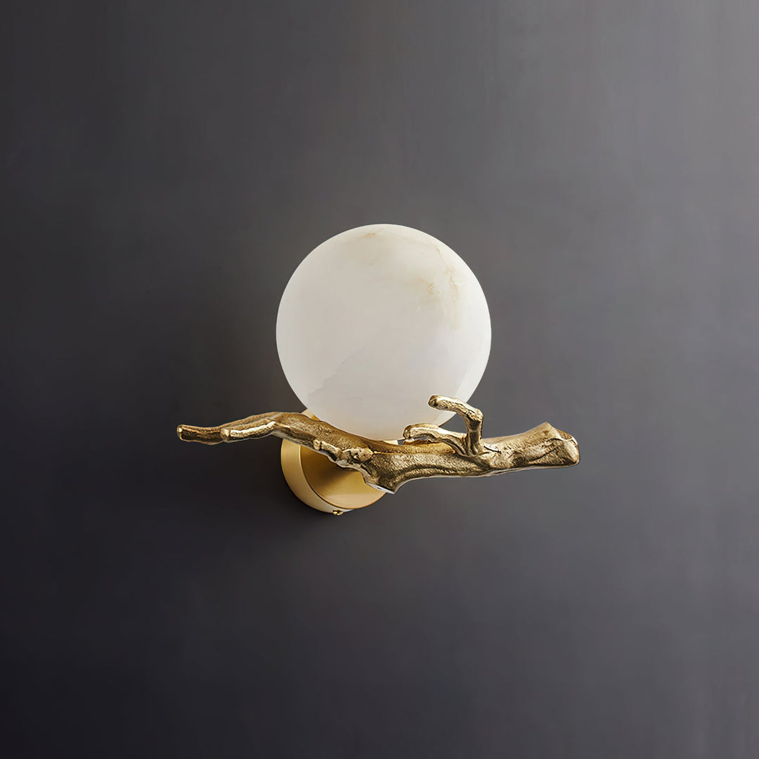 Retro Zweige Alabaster Wandleuchte