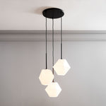 Load image into Gallery viewer, Talvior Sculptural Lighting - 3-Light Faceted Chandelier in Versatile Finishes | Explore Collection
