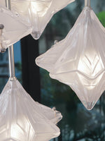 Load image into Gallery viewer, Art Deco Astris Elara Star Pendant Light – Frosted Glass Pendant with Geometric Style
