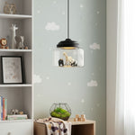Afbeelding laden in galerijweergave, Beastlynn Dierlijke Glazen Hanglamp - Creatief Zoo Ontwerp Hanglamp voor Kinderkamer N23