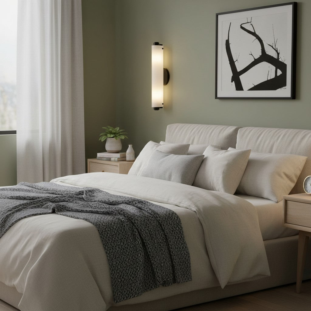 Aplique de Pared de Vidrio Moderno Vilonass - Diseño Minimalista Alargado para Espacios Interiores y Exteriores