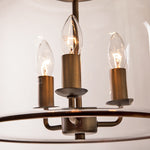 Cargar imagen en el visor de la Galería, Vintage Glass Metal Pendant Light