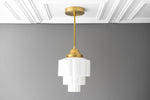 Afbeelding laden in galerijweergave, Geotower glazen hanglamp - elegante woningverlichting
