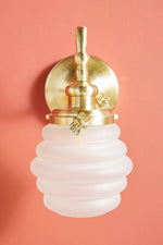 Afbeelding laden in galerijweergave, Capigia glazen metalen wandlamp voor badkamer - moderne badkamerverlichting met elegante stijl

