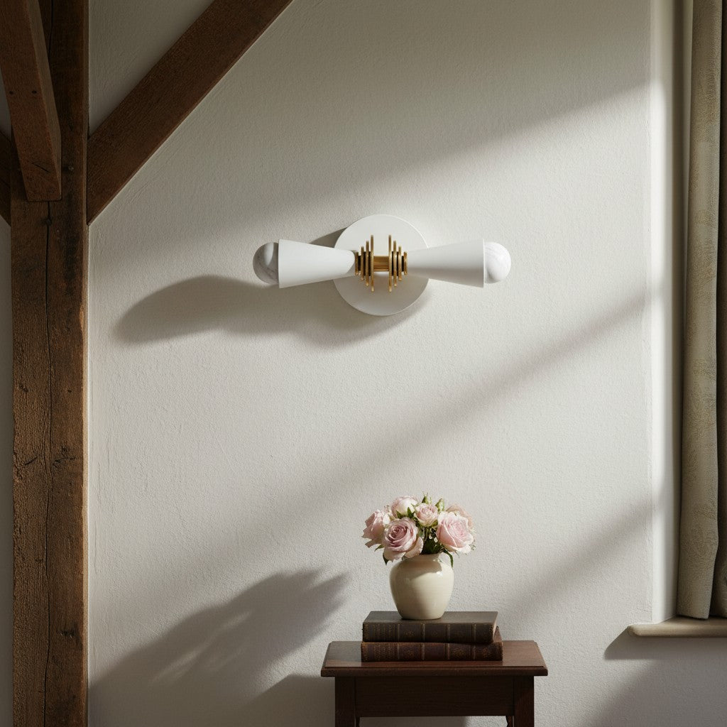 Pyralis Cone Art Deco Wall Light - Multi-Directional Sconce for Vanity or Wall