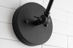 Load image into Gallery viewer, Conique Metal Industrial Wall Sconce with Adjustable Arm - Vintage Glass Cone Shade
