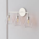 Load image into Gallery viewer, Merin Multi Head Dressing Table Wall Lamp - Metal And Glass Sculptural Lamp

