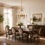 Load image into Gallery viewer, French Six-Light Candle Chandelier with Crystal Draping