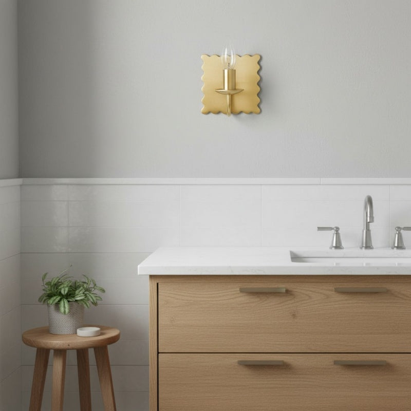 Modo Lámpara de Pared Decorativa – Aplique de Pared Metálico Moderno Ondulado para Dormitorios y Pasillos