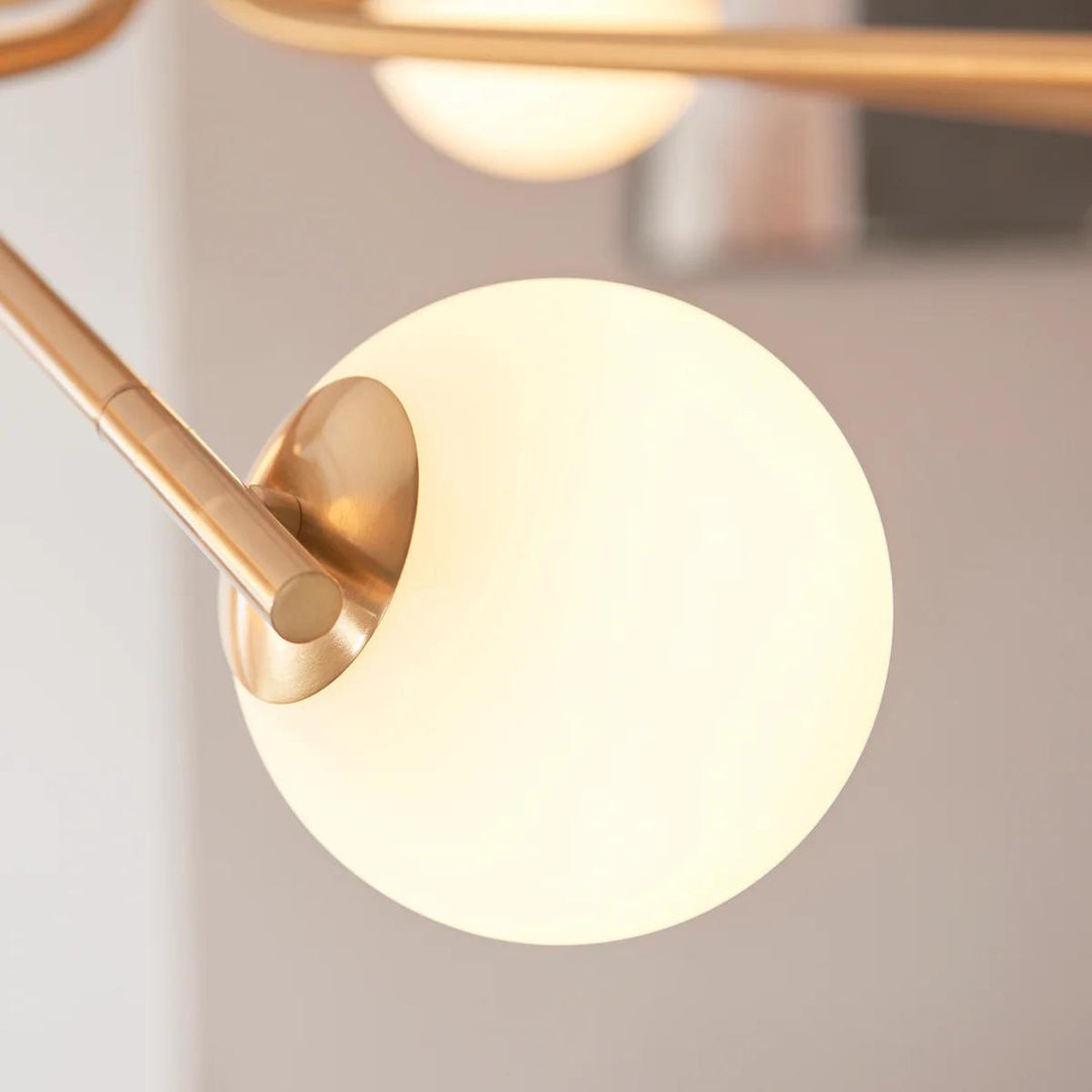 Tivara Mid-Century Modern 10-lichts hanglamp – kroonluchter met bolvormige kappen voor hoge plafonds