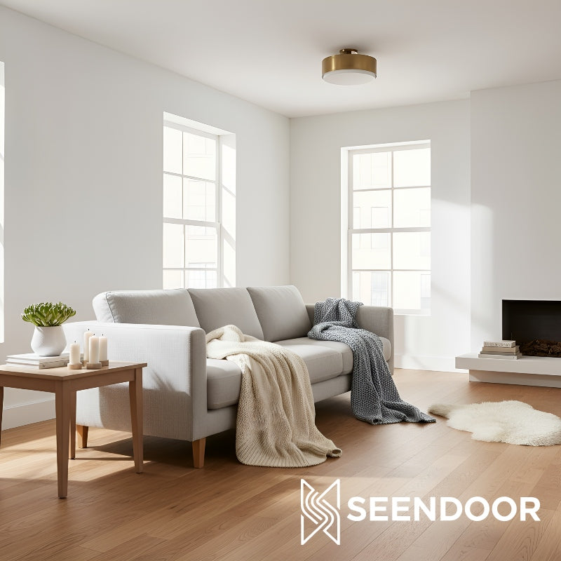 Bolvira Metal Drum Design Modern Flush Mount for Entryway & Bedroom