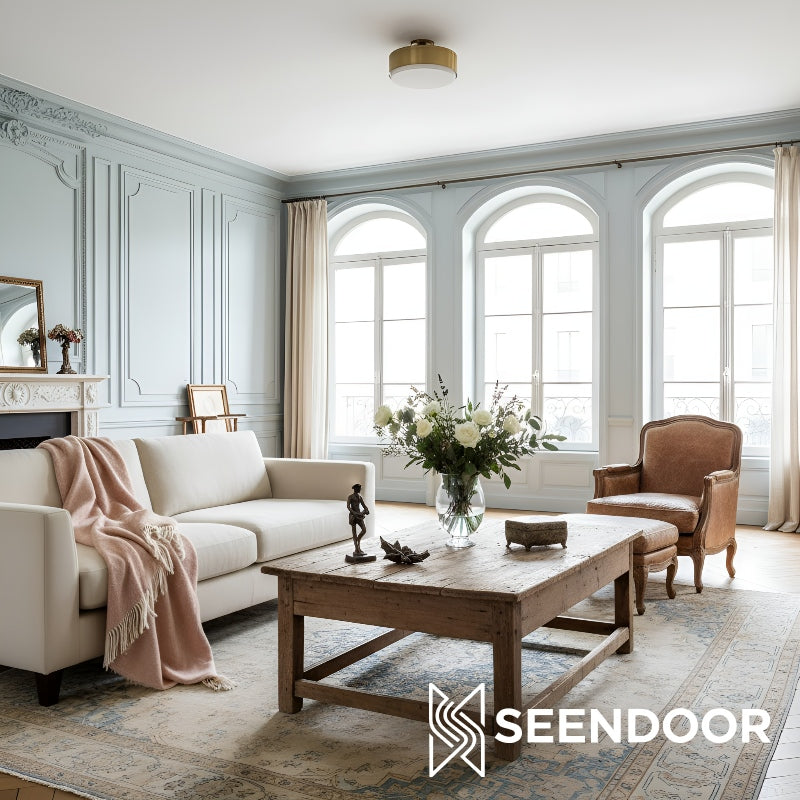 Bolvira Metal Drum Design Modern Flush Mount for Entryway & Bedroom