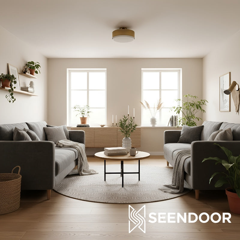 Bolvira Metal Drum Design Modern Flush Mount for Entryway & Bedroom