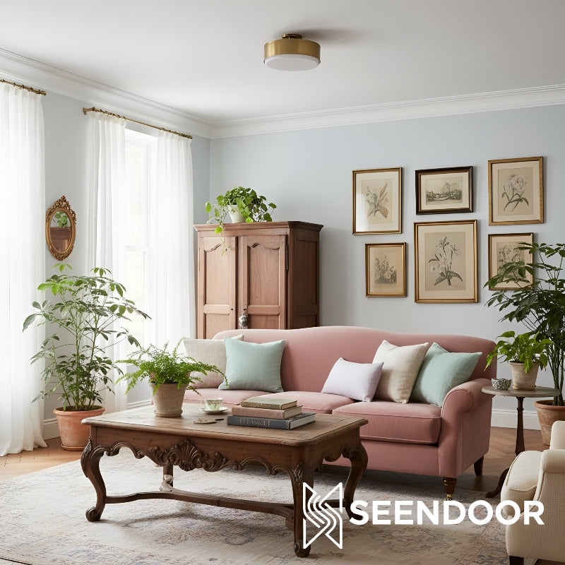 Bolvira Metal Drum Design Modern Flush Mount for Entryway & Bedroom