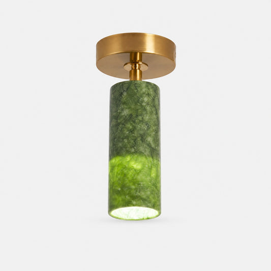 W-3433 natural jade flush mount ceiling light image 1