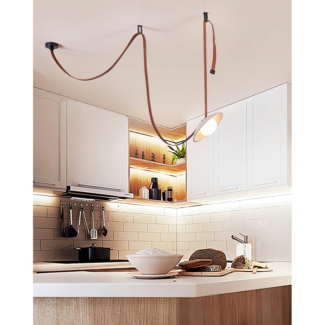 Light Rail Leder Pendelleuchte