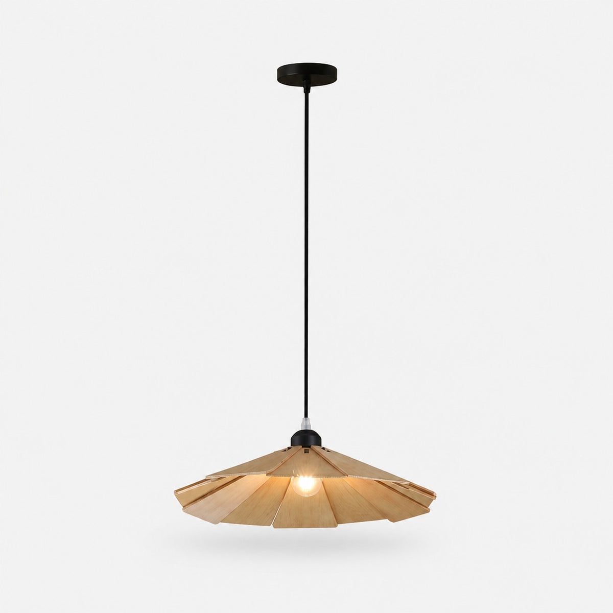 Natural B style 35cm wooden pendant light