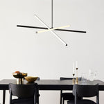 Load image into Gallery viewer, Voro Minimalist Chrome Light Rods - LED Semi-Flush Mount Ceiling Light
