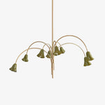 Load image into Gallery viewer, Bellina Modern Romantic Chandelier - Botanical Lily Design with Glass Flowers
